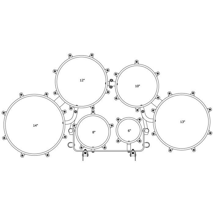 Tama MD680234L-TBF Fieldstar Rudiment Marching Tenor Drum large sextet (Corps-Depth) 6
