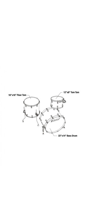 Tama ME32CZBS-LEWB Starclassic Maple Exotic Shell Kit 3 pcs - Emerald Pacific Walnut Burst/Black Nickel HW