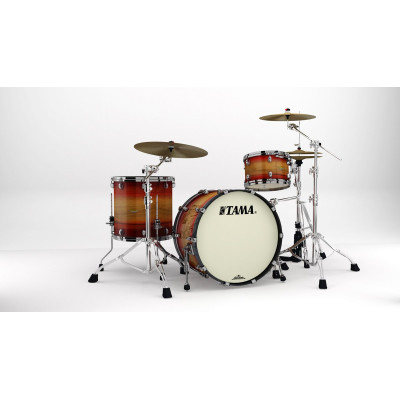 Tama ME32CZBS-LRWB Starclassic Maple Exotic Shell Kit 3 pcs - Ruby Pacific Walnut Burst/Black Nickel HW