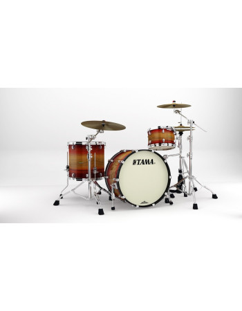 Tama ME32CZS-LRWB Starclassic Maple Exotic Shell Kit 3 pcs - Ruby Pacific Walnut Burst/Chrome HW