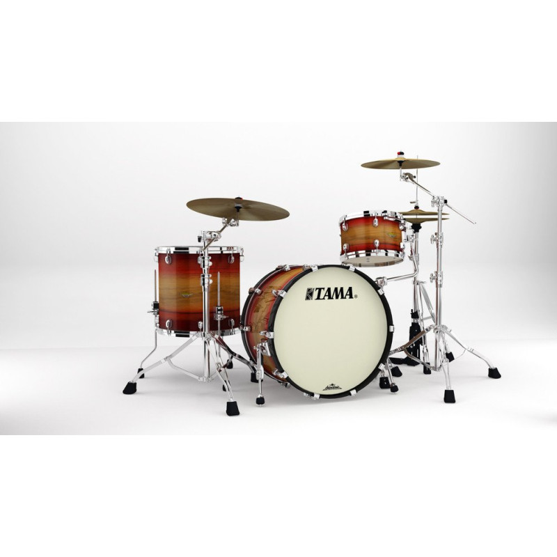 Tama ME32CZS-LRWB Starclassic Maple Exotic Shell Kit 3 pcs - Ruby Pacific Walnut Burst/Chrome HW