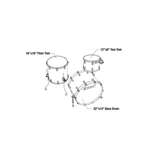Tama ME32CZS-VMMF Starclassic Maple Exotic Shell Kit 3 pcs - Marine Shoreline Movingui Fade/Chrome HW