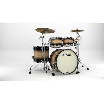 Tama ME42TZBS-LNWB Starclassic Maple Exotic Shell Kit 4 pcs - Natural Pacific Walnut Burst/Black Nickel HW