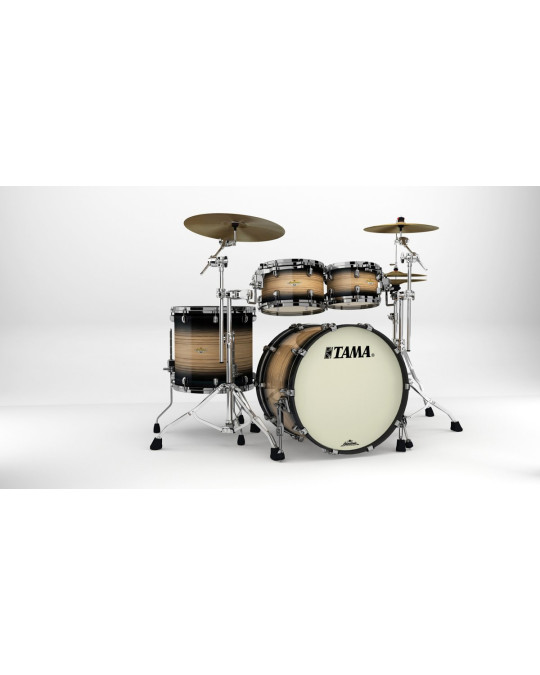 Tama ME42TZBS-LNWB Starclassic Maple Exotic Shell Kit 4 pcs - Natural Pacific Walnut Burst/Black Nickel HW