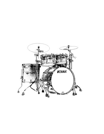 Tama ME42TZBS-VMMF Starclassic Maple Exotic Shell Kit 4 pcs - Marine Shoreline Movingui Fade/Black Nickel HW