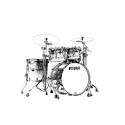 Tama ME42TZBS-VMMF Starclassic Maple Exotic Shell Kit 4 pcs - Marine Shoreline Movingui Fade/Black Nickel HW