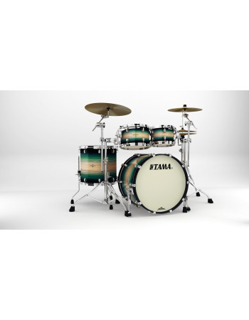 Tama ME42TZS-LEWB Starclassic Maple Exotic Shell Kit 4 pcs - Emerald Pacific Walnut Burst/Chrome HW