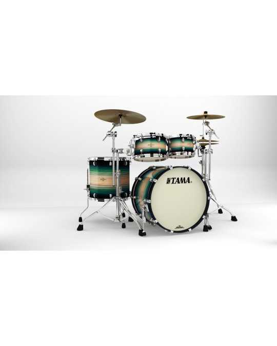 Tama ME42TZS-LEWB Starclassic Maple Exotic Shell Kit 4 pcs - Emerald Pacific Walnut Burst/Chrome HW
