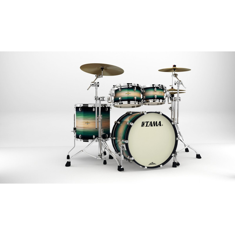 Tama ME42TZS-LEWB Starclassic Maple Exotic Shell Kit 4 pcs - Emerald Pacific Walnut Burst/Chrome HW