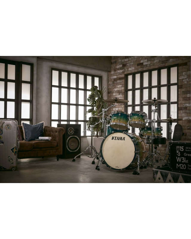 Tama ME42TZS-VMMF Starclassic Maple Exotic Shell Kit 4 pcs - Marine Shoreline Movingui Fade/Chrome HW