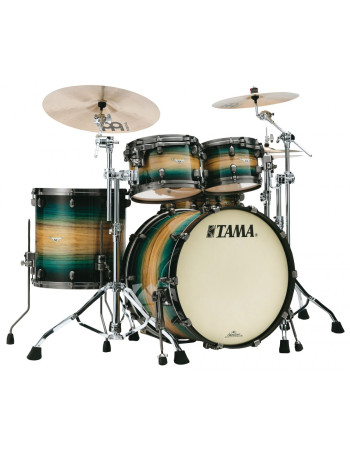 Tama ME42TZUS-LEWB Starclassic Maple Exotic Shell Kit 4 pcs - Emerald Pacific Walnut Burst/Smoked Black Nickel HW