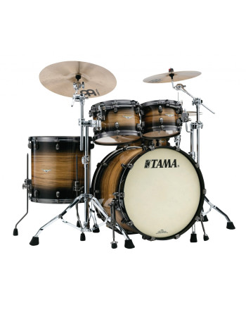 Tama ME42TZUS-LNWB Starclassic Maple Exotic Shell Kit 4 pcs - Natural Pacific Walnut Burst/Smoked Black Nickel HW