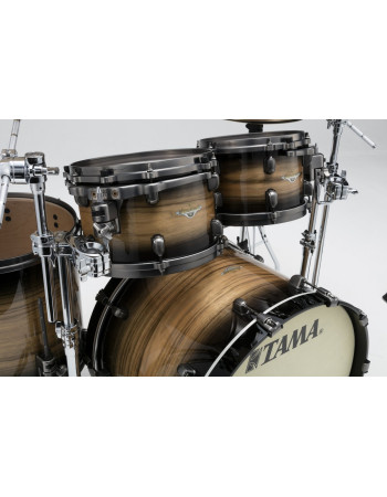 Tama ME42TZUS-LNWB Starclassic Maple Exotic Shell Kit 4 pcs - Natural Pacific Walnut Burst/Smoked Black Nickel HW