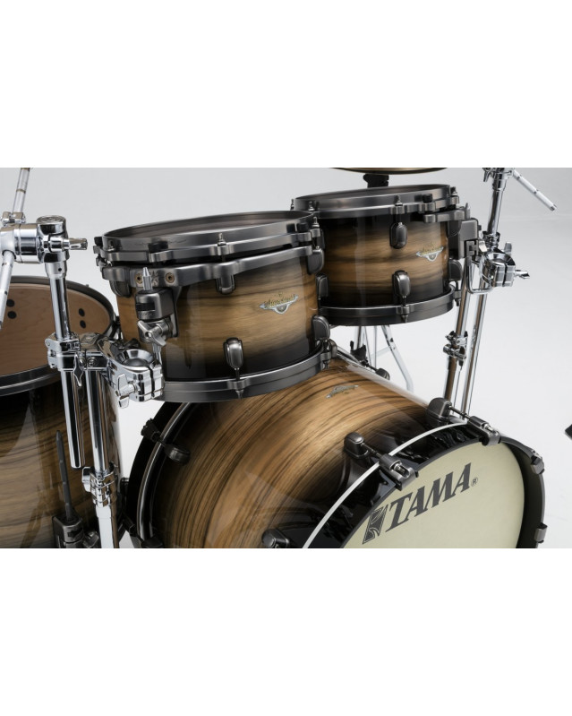 Tama ME42TZUS-LNWB Starclassic Maple Exotic Shell Kit 4 pcs - Natural Pacific Walnut Burst/Smoked Black Nickel HW