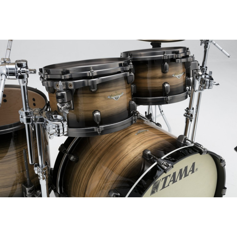 Tama ME42TZUS-LNWB Starclassic Maple Exotic Shell Kit 4 pcs - Natural Pacific Walnut Burst/Smoked Black Nickel HW