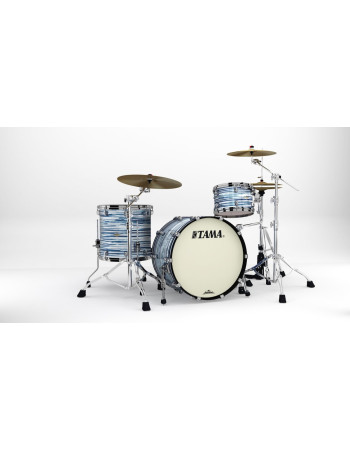 Tama MR32CZBNS-BWO Starclassic Maple Duracover Wrap Shell Kit 3 pcs - Blue & White Oyster/Black Nickel HW