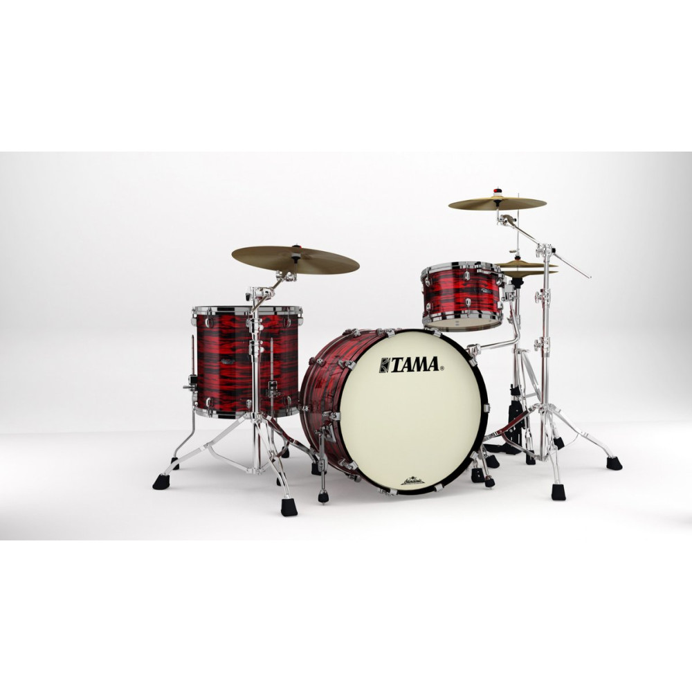 Tama MR32CZBNS-ROY Starclassic Maple Duracover Wrap Shell Kit 3 pcs - Red Oyster/Black Nickel HW