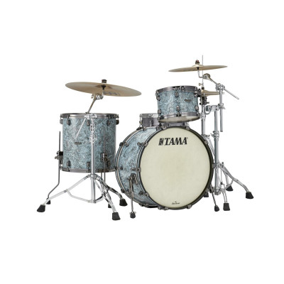Tama MR32CZBNS-SLW Starclassic Maple Duracover Wrap Shell Kit 3 pcs - Sky Blue Swirl/Black Nickel HW