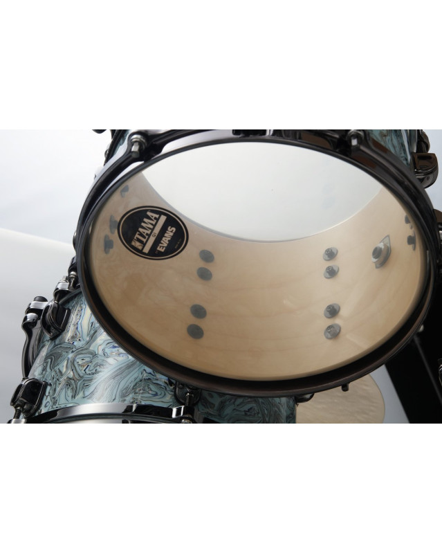 Tama MR32CZBNS-SLW Starclassic Maple Duracover Wrap Shell Kit 3 pcs - Sky Blue Swirl/Black Nickel HW