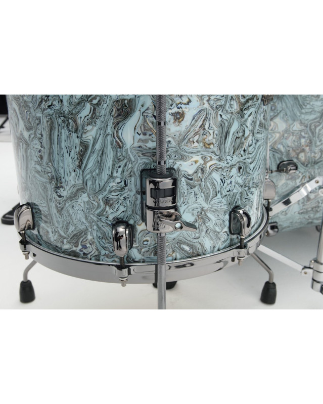 Tama MR32CZBNS-SLW Starclassic Maple Duracover Wrap Shell Kit 3 pcs - Sky Blue Swirl/Black Nickel HW