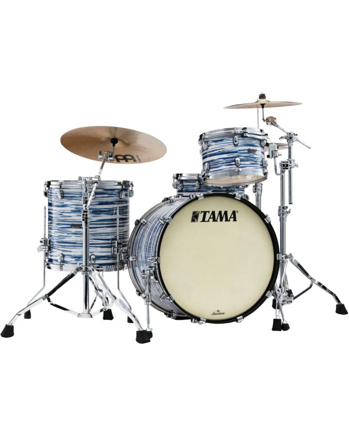 Tama MR32CZS-BWO Starclassic Maple Duracover Wrap Shell Kit 3pcs - Blue & White Oyster /Chrome HW