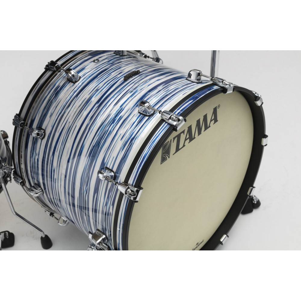 Tama MR32CZS-BWO Starclassic Maple Duracover Wrap Shell Kit 3pcs - Blue & White Oyster /Chrome HW