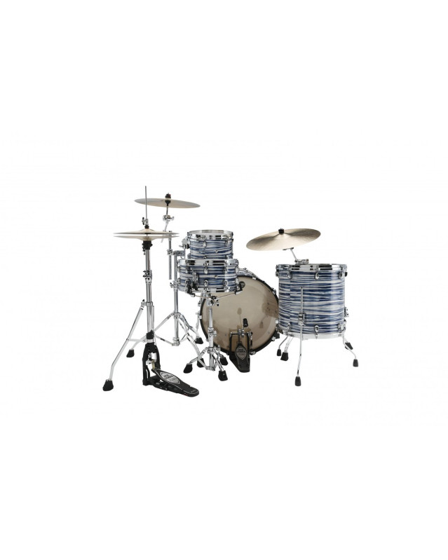 Tama MR32CZS-BWO Starclassic Maple Duracover Wrap Shell Kit 3pcs - Blue & White Oyster /Chrome HW