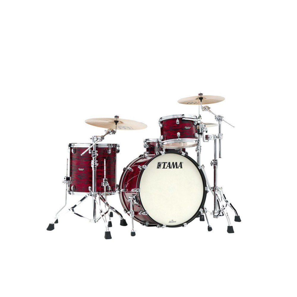 Tama MR32CZS-ROY Starclassic Maple Duracover Wrap Shell Kit 3 pcs - Red Oyster/Chrome HW