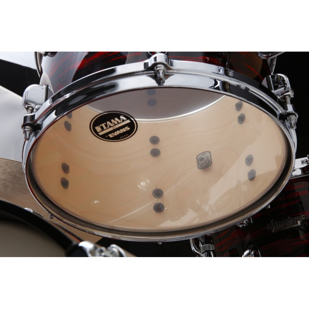Tama MR32CZS-ROY Starclassic Maple Duracover Wrap Shell Kit 3 pcs - Red Oyster/Chrome HW