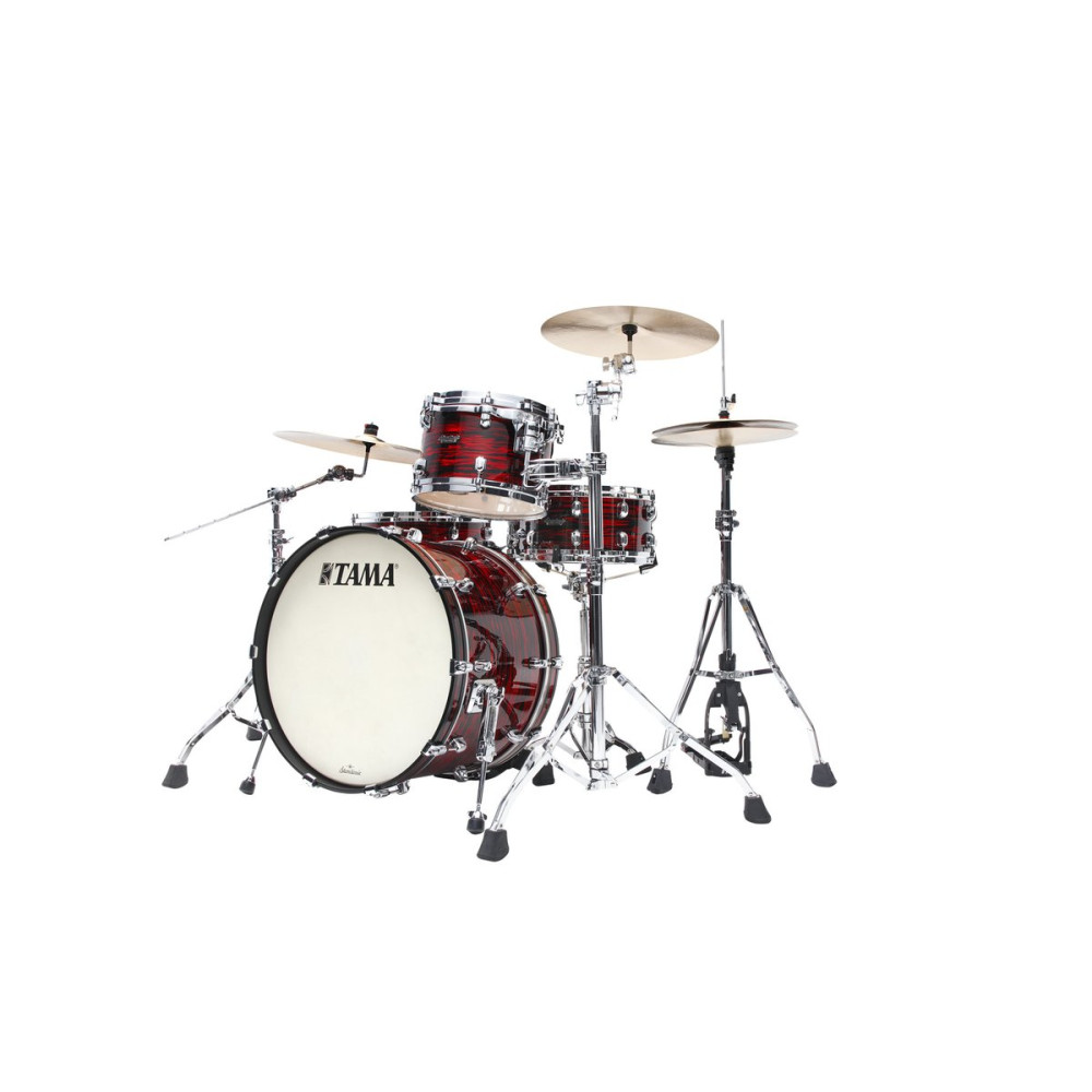 Tama MR32CZS-ROY Starclassic Maple Duracover Wrap Shell Kit 3 pcs - Red Oyster/Chrome HW