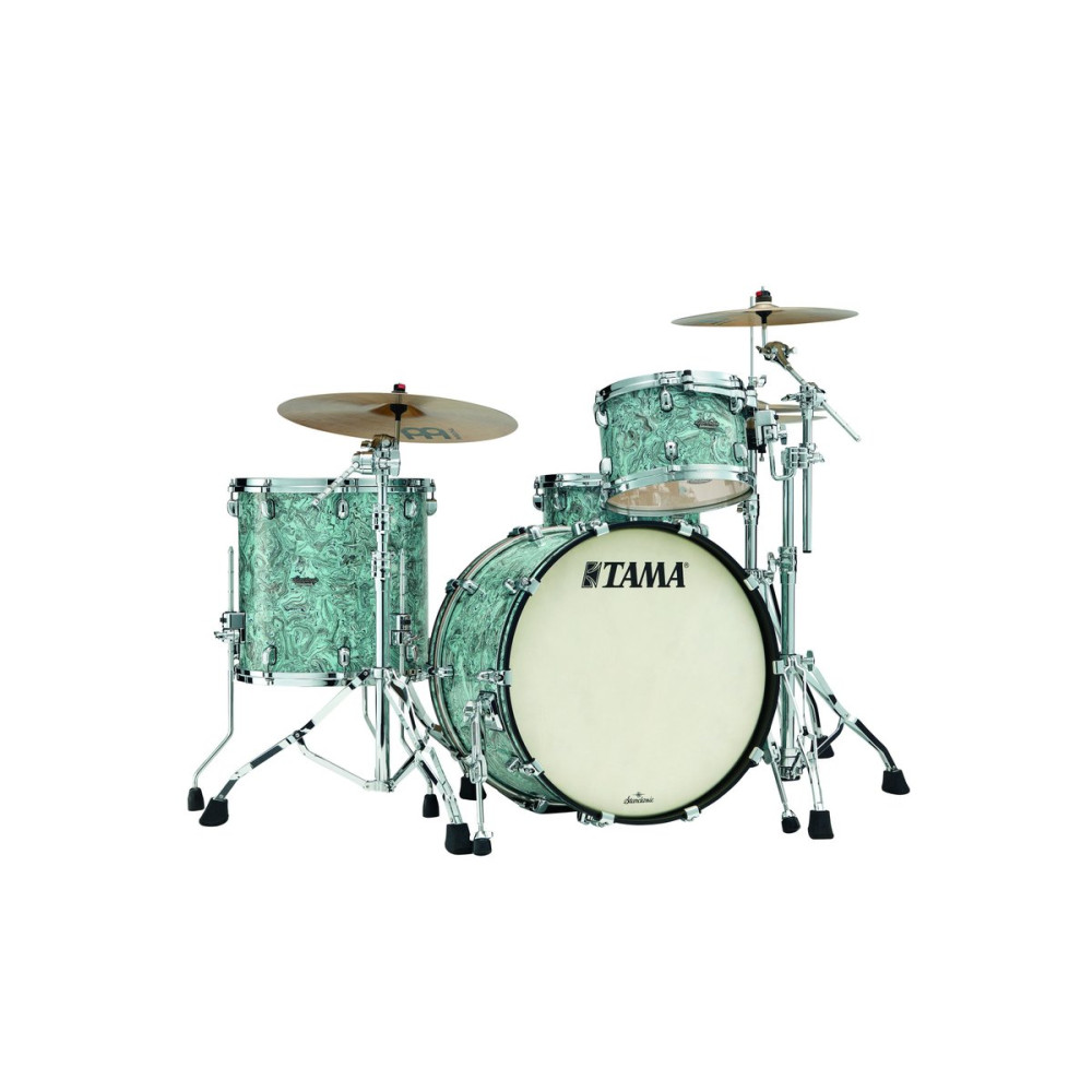 Tama MR32CZS-SLW Starclassic Maple Duracover Wrap Shell Kit 3 pcs - Sky Blue Swirl/Chrome HW