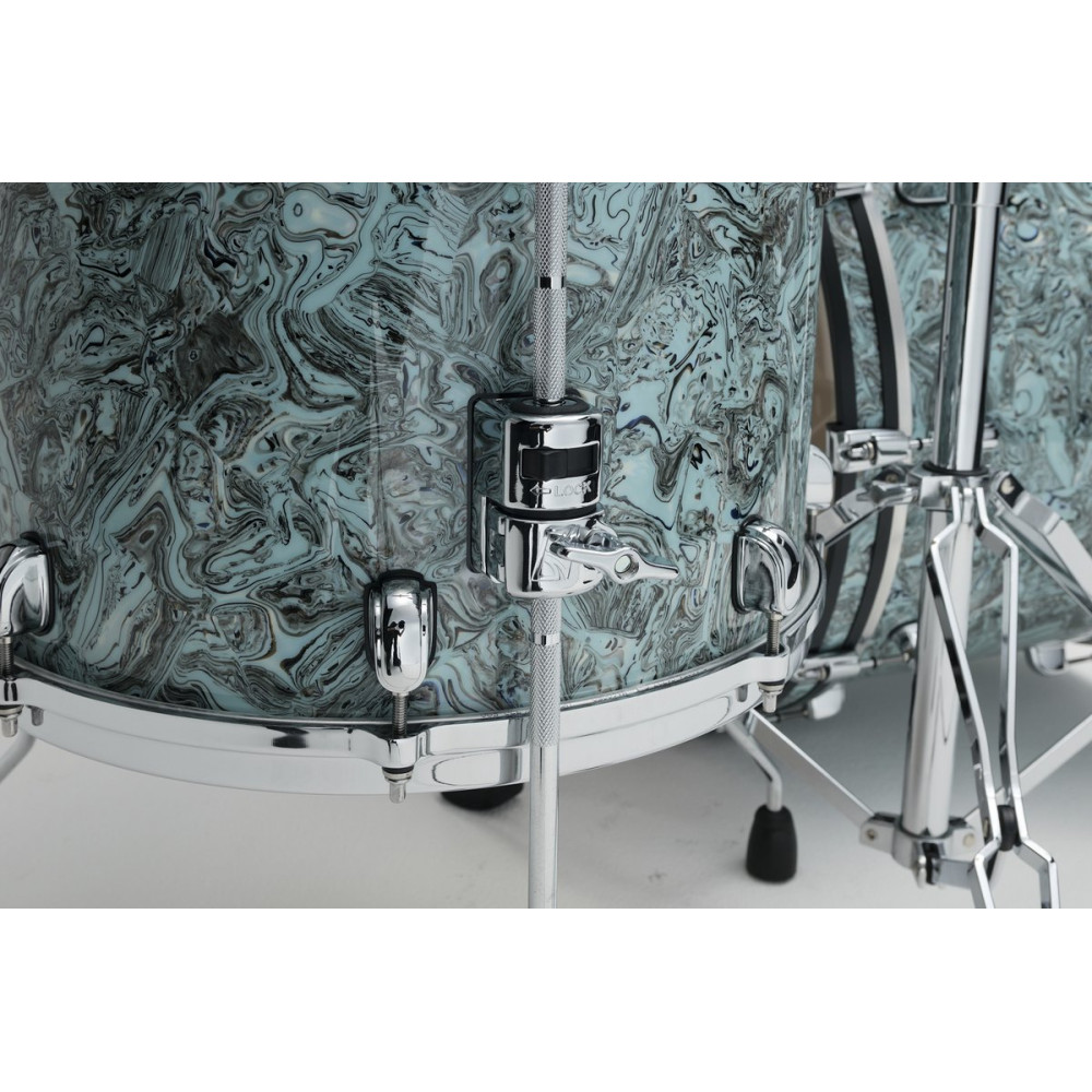 Tama MR32CZS-SLW Starclassic Maple Duracover Wrap Shell Kit 3 pcs - Sky Blue Swirl/Chrome HW