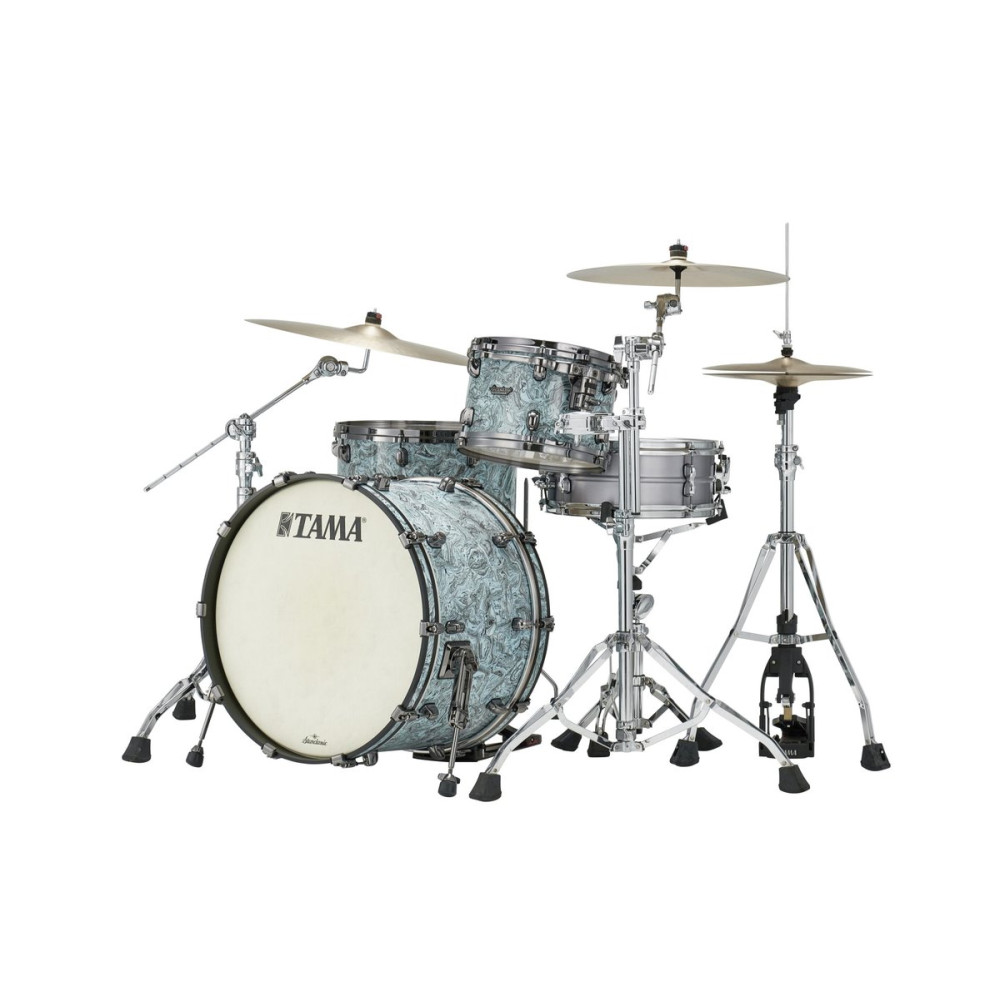 Tama MR32CZS-SLW Starclassic Maple Duracover Wrap Shell Kit 3 pcs - Sky Blue Swirl/Chrome HW