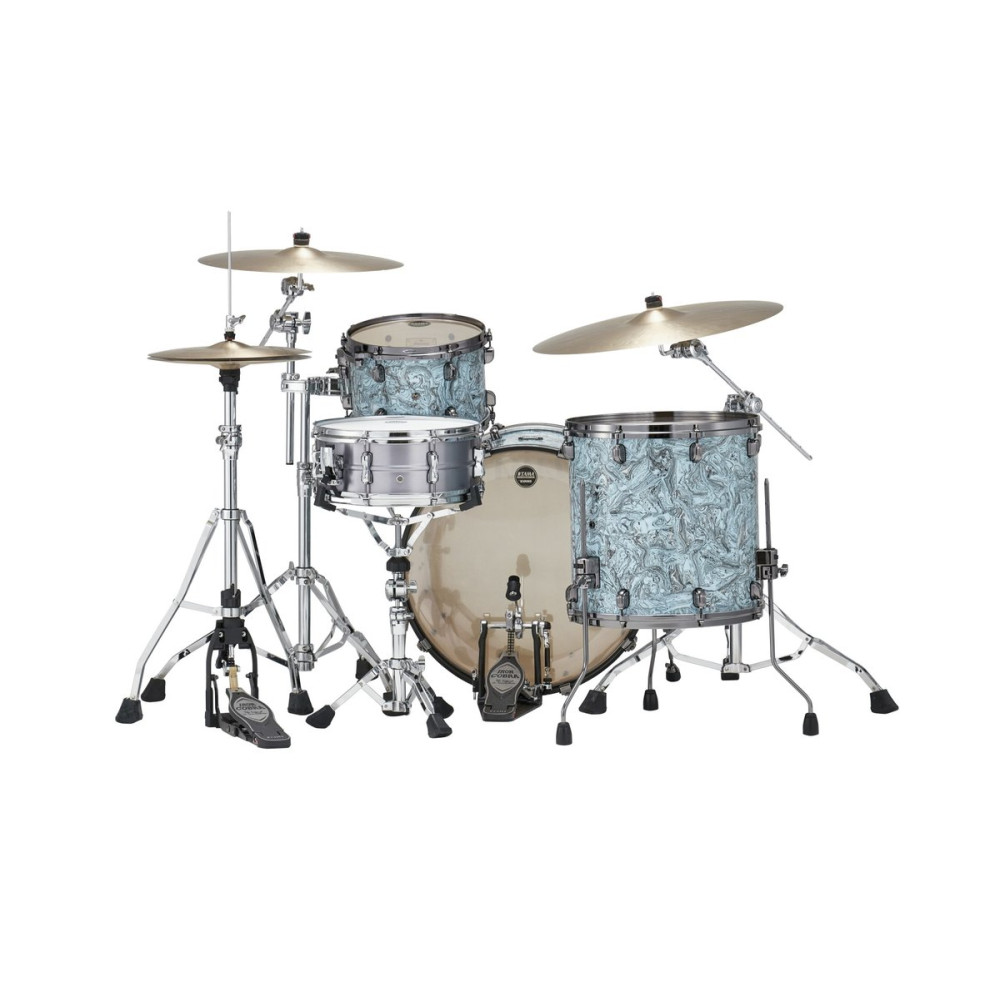 Tama MR32CZS-SLW Starclassic Maple Duracover Wrap Shell Kit 3 pcs - Sky Blue Swirl/Chrome HW