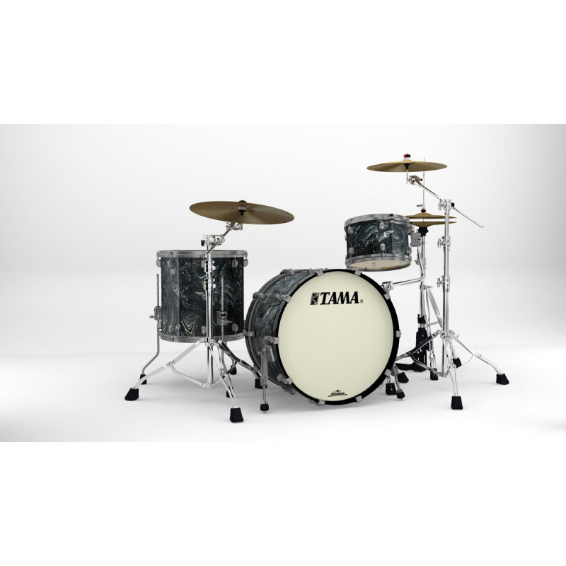Tama MR32CZUS-CCL Starclassic Maple Duracover Wrap Shell Kit 3 pcs - Charcoal Swirl/Smoked Black Nickel HW