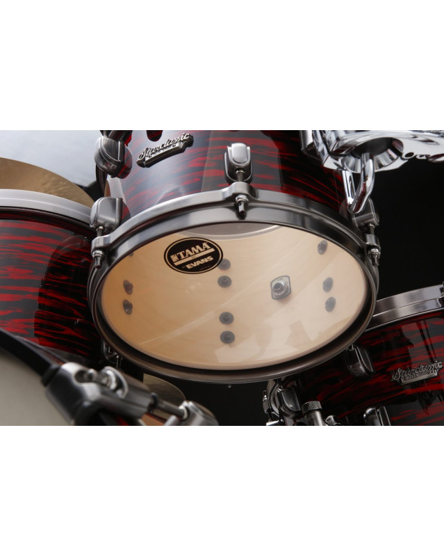 Tama MR32CZUS-ROY Starclassic Maple Duracover Wrap Shell Kit 3 pcs - Red Oyster/Smoked Black Nickel HW