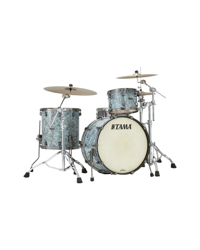 Tama MR32CZUS-SLW Starclassic Maple Duracover Wrap Shell Kit 3 pcs - Sky Blue Swirl/Smoked Black Nickel HW