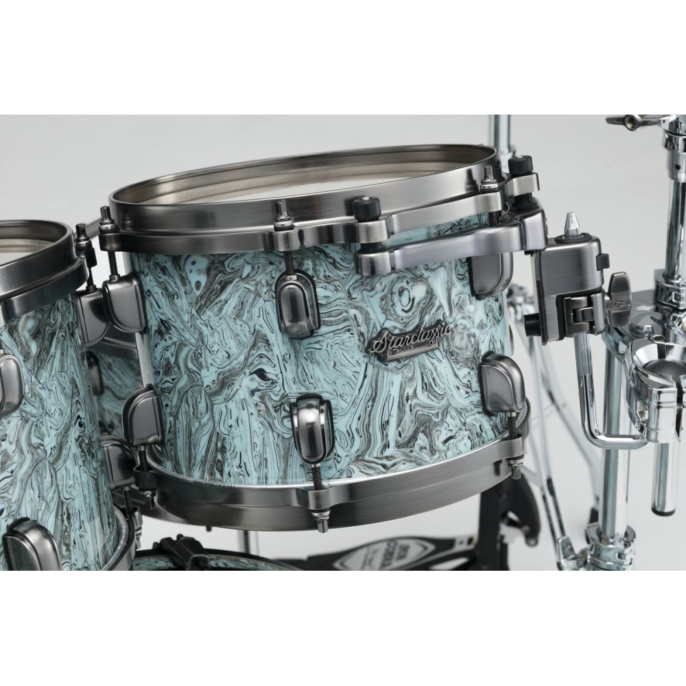Tama MR32CZUS-SLW Starclassic Maple Duracover Wrap Shell Kit 3 pcs - Sky Blue Swirl/Smoked Black Nickel HW