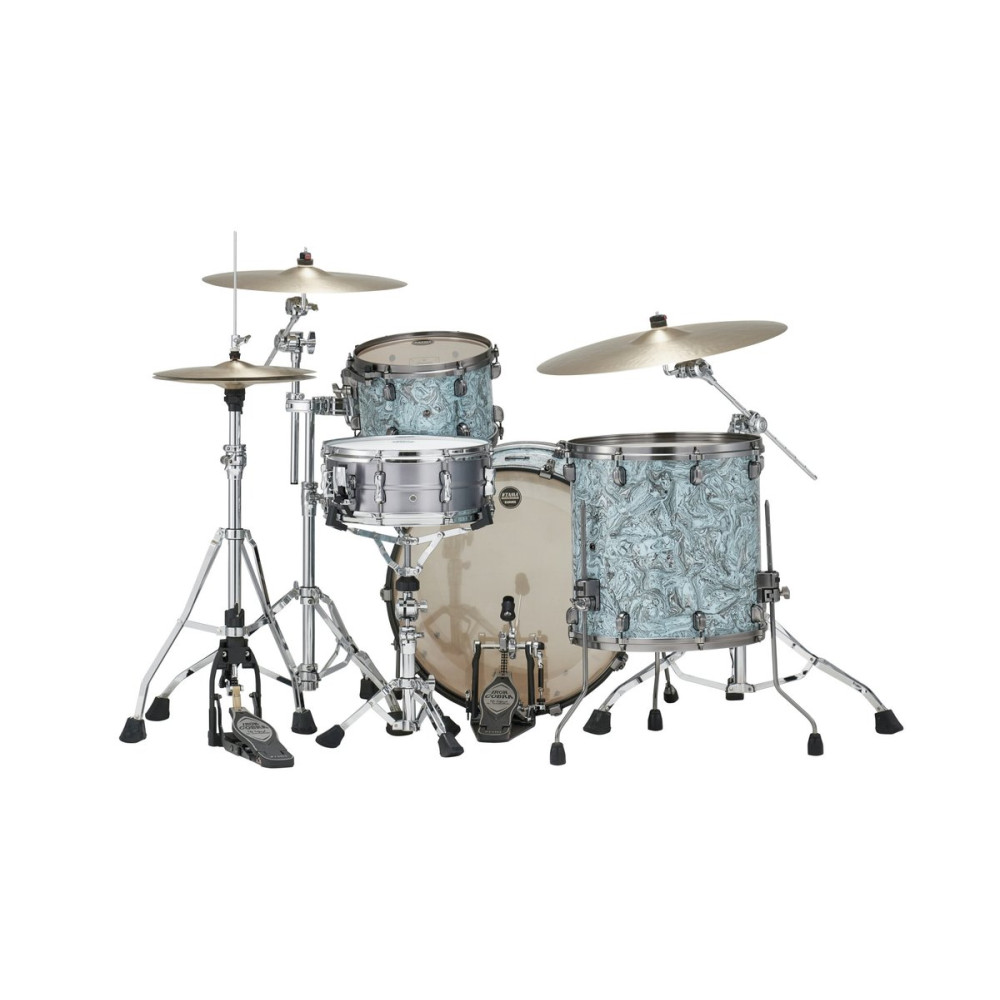 Tama MR32CZUS-SLW Starclassic Maple Duracover Wrap Shell Kit 3 pcs - Sky Blue Swirl/Smoked Black Nickel HW