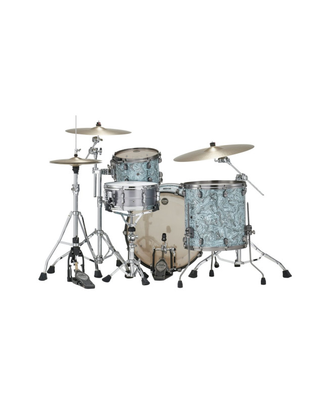 Tama MR32CZUS-SLW Starclassic Maple Duracover Wrap Shell Kit 3 pcs - Sky Blue Swirl/Smoked Black Nickel HW