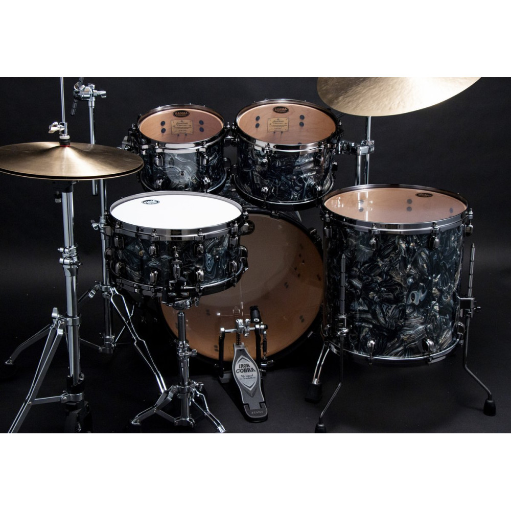Tama MR42TZBNS-CCL Starclassic Maple Duracover Wrap Shell Kit 4 pcs - Charcoal Swirl/Black Nickel HW