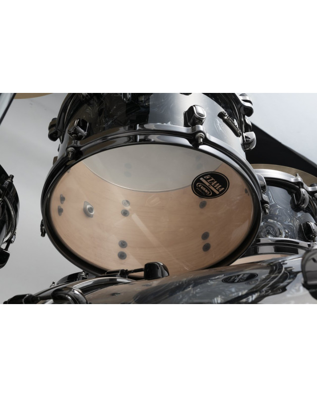 Tama MR42TZBNS-CCL Starclassic Maple Duracover Wrap Shell Kit 4 pcs - Charcoal Swirl/Black Nickel HW