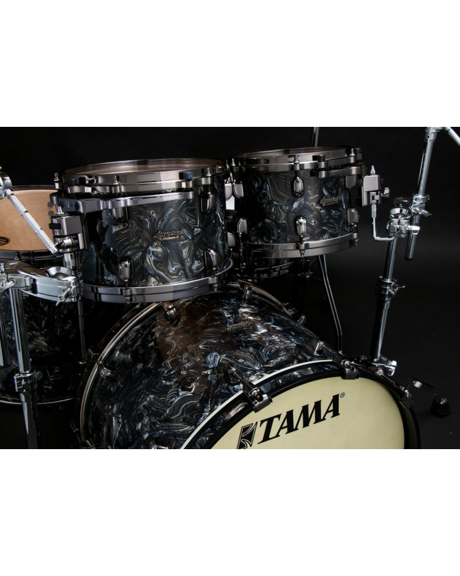 Tama MR42TZBNS-CCL Starclassic Maple Duracover Wrap Shell Kit 4 pcs - Charcoal Swirl/Black Nickel HW