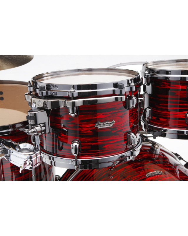 Tama MR42TZBNS-ROY Starclassic Maple Duracover Wrap Shell Kit 4 pcs - Red Oyster/Black Nickel HW