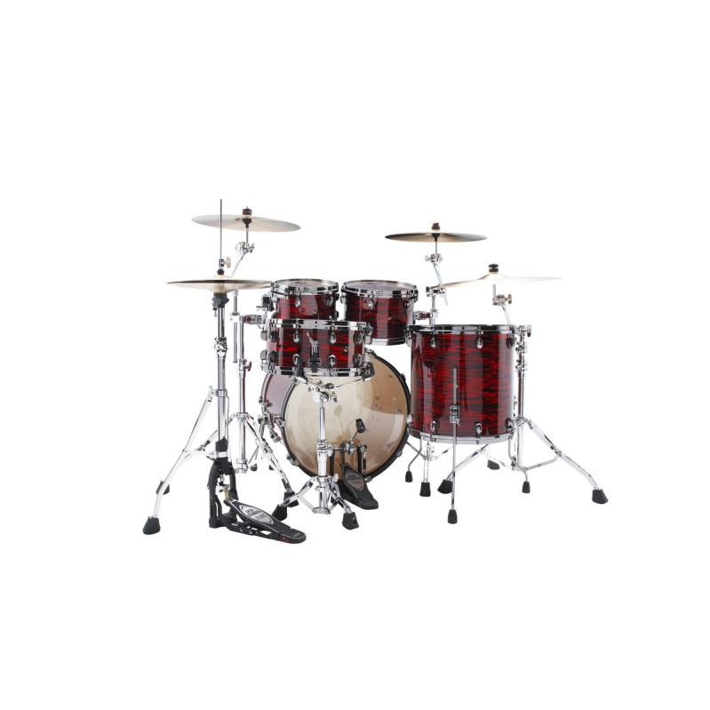 Tama MR42TZBNS-ROY Starclassic Maple Duracover Wrap Shell Kit 4 pcs - Red Oyster/Black Nickel HW