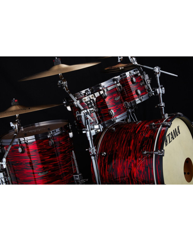 Tama MR42TZBNS-ROY Starclassic Maple Duracover Wrap Shell Kit 4 pcs - Red Oyster/Black Nickel HW