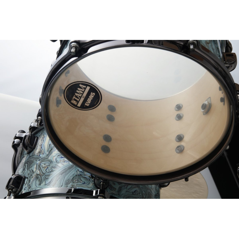 Tama MR42TZBNS-SLW Starclassic Maple Duracover Wrap Shell Kit 4 pcs - Sky Blue Swirl/Black Nickel HW