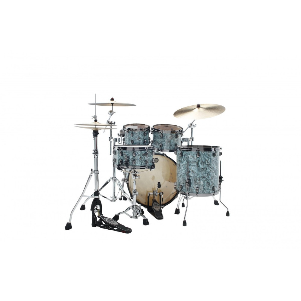 Tama MR42TZBNS-SLW Starclassic Maple Duracover Wrap Shell Kit 4 pcs - Sky Blue Swirl/Black Nickel HW