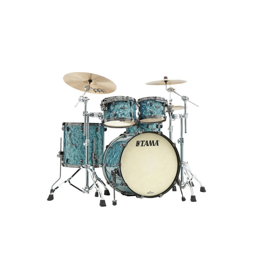 Tama MR42TZBNS-TQP Starclassic Maple Duracover Wrap Shell Kit 4 pcs - Turquoise Pearl/Black Nickel HW