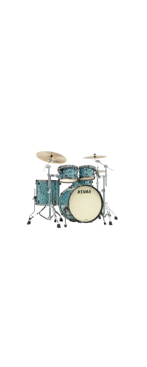 Tama MR42TZBNS-TQP Starclassic Maple Duracover Wrap Shell Kit 4 pcs - Turquoise Pearl/Black Nickel HW